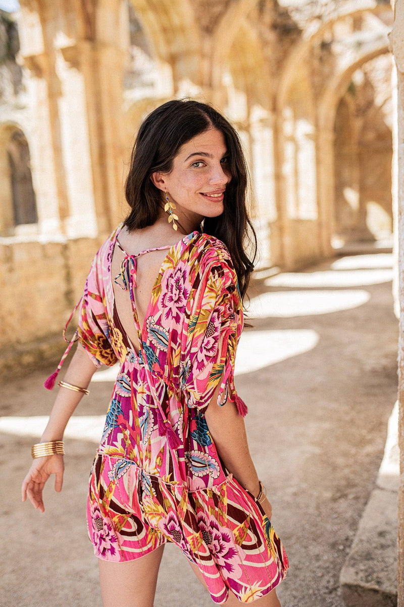 ROBE COURTE ROSE POSITANO - Piti Cuiti