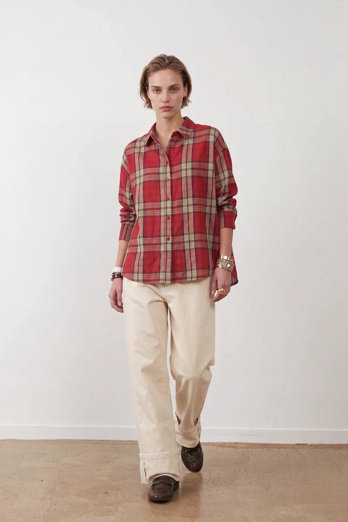 Chemise écossaise rouge - Orféo