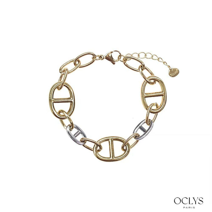 Bracelet chaine gros maillons acier inoxydable Utali