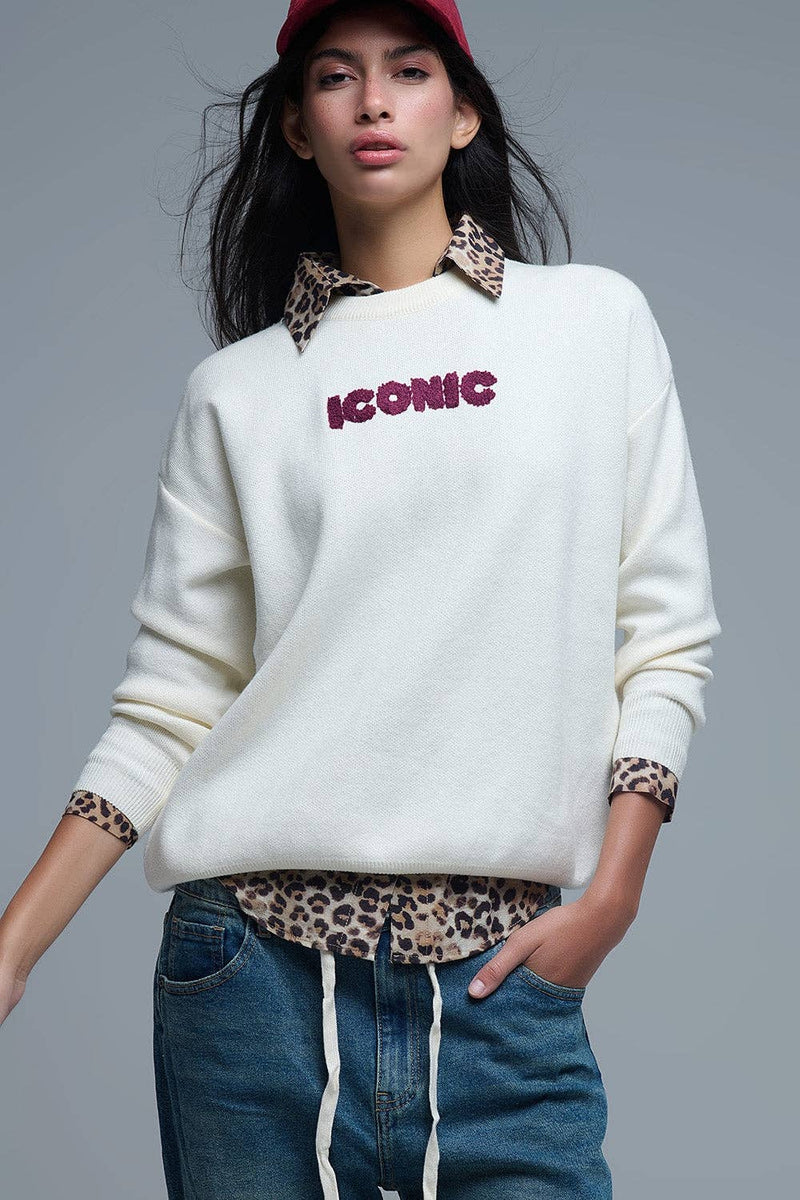 Pull ICONIC brodé - Q2