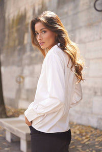 Chemise Paris col pyjama en satin - Choklate