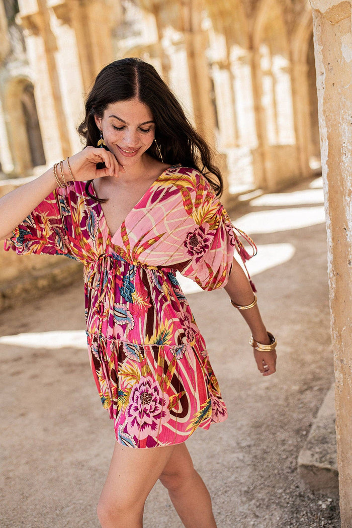 ROBE COURTE ROSE POSITANO - Piti Cuiti