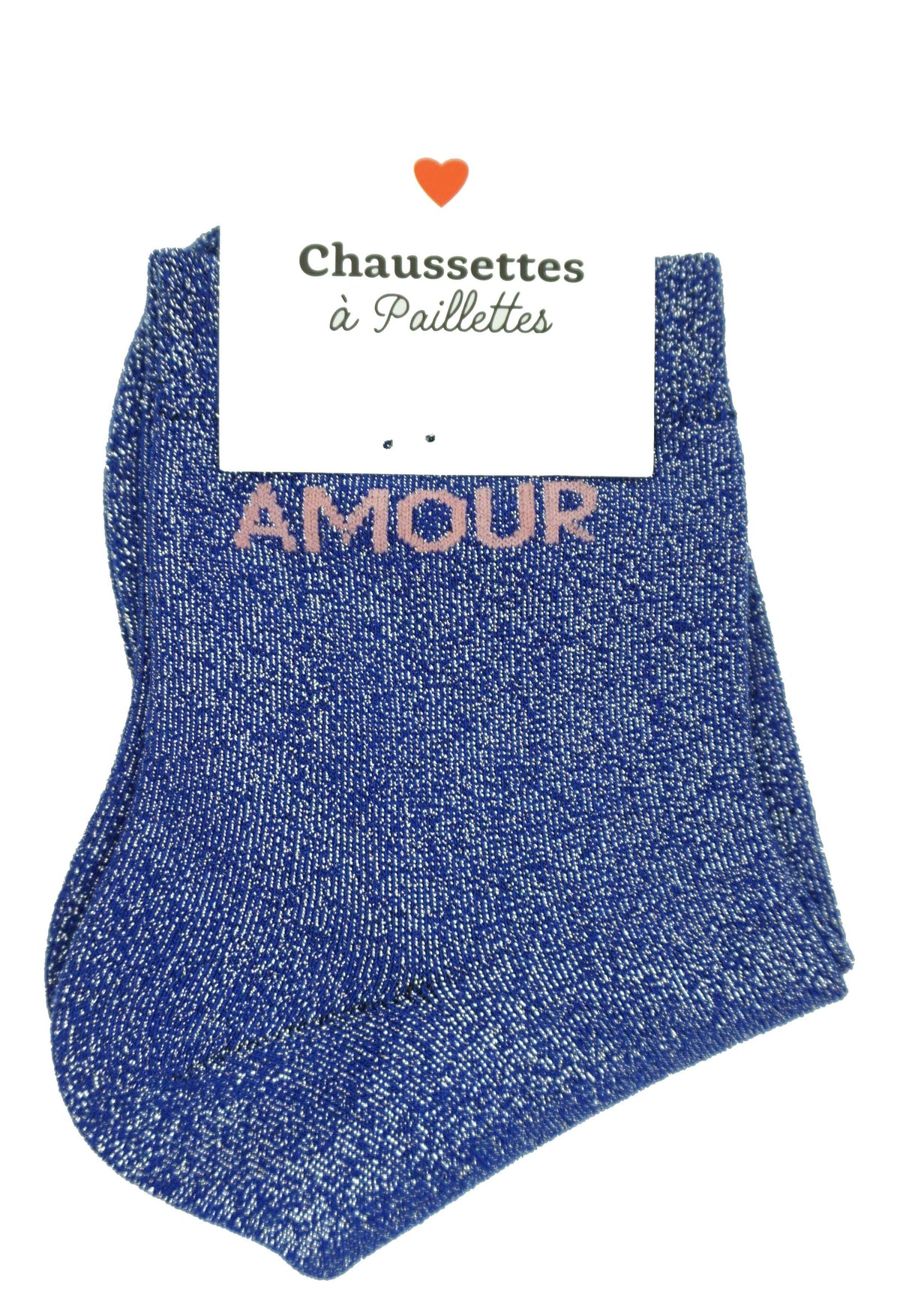 Chaussette à paillettes à message