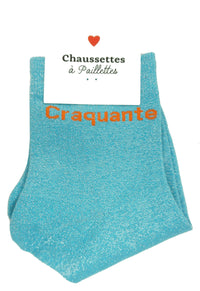 Chaussettes à paillettes message