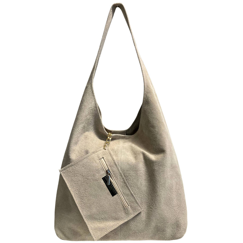 Sac à bandoulière et porte monnaie en daim