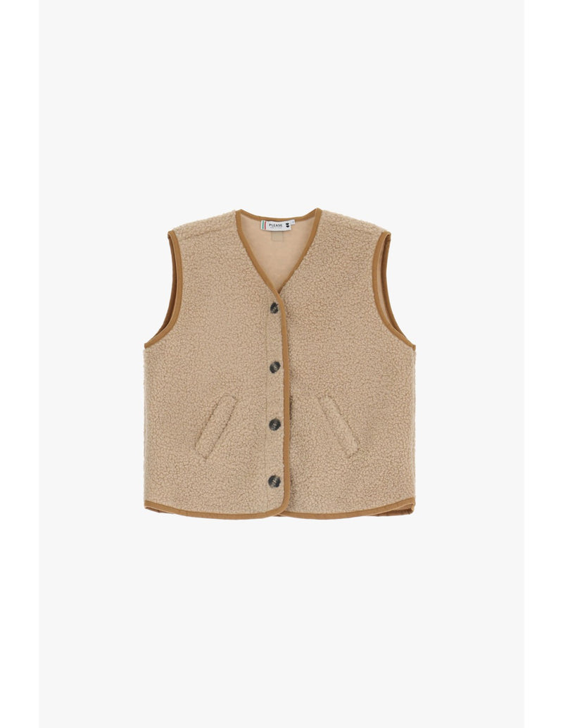 Gilet sans manche camel PLEASE