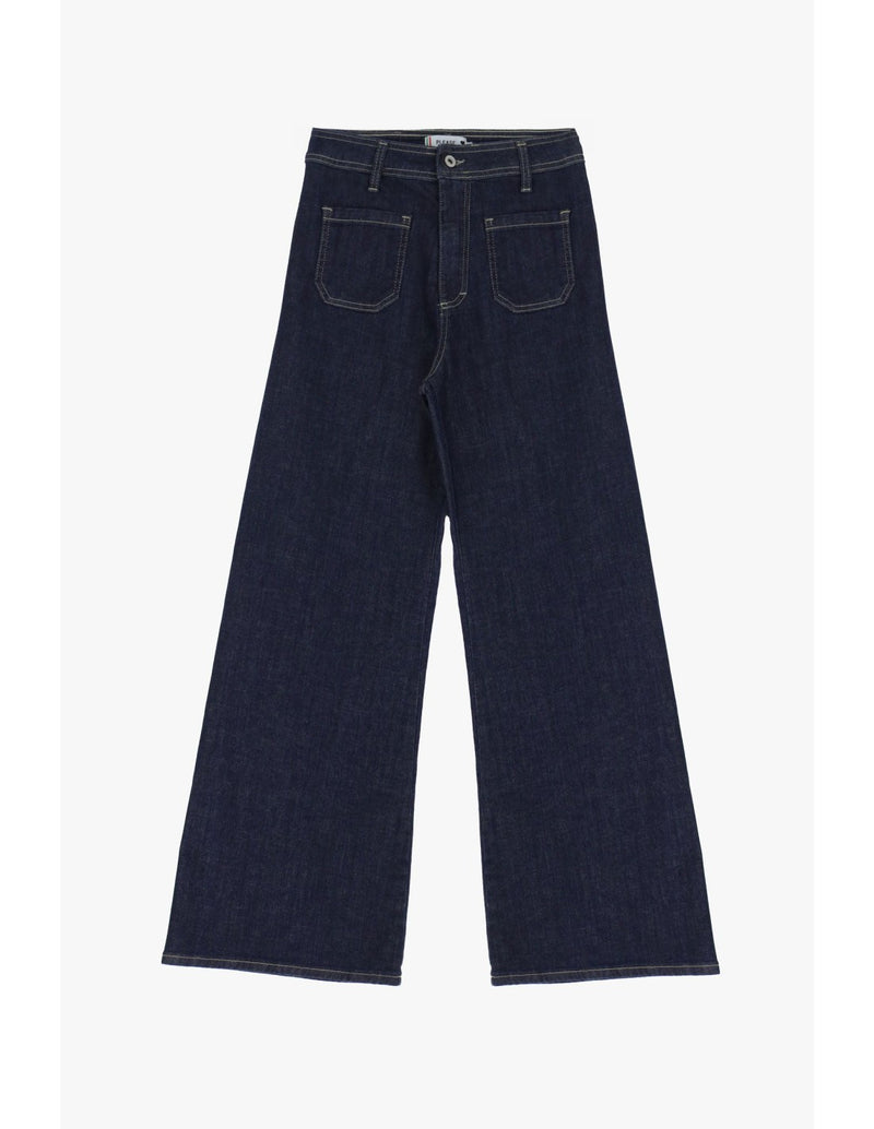 Jean PLEASE flare brut look rétro