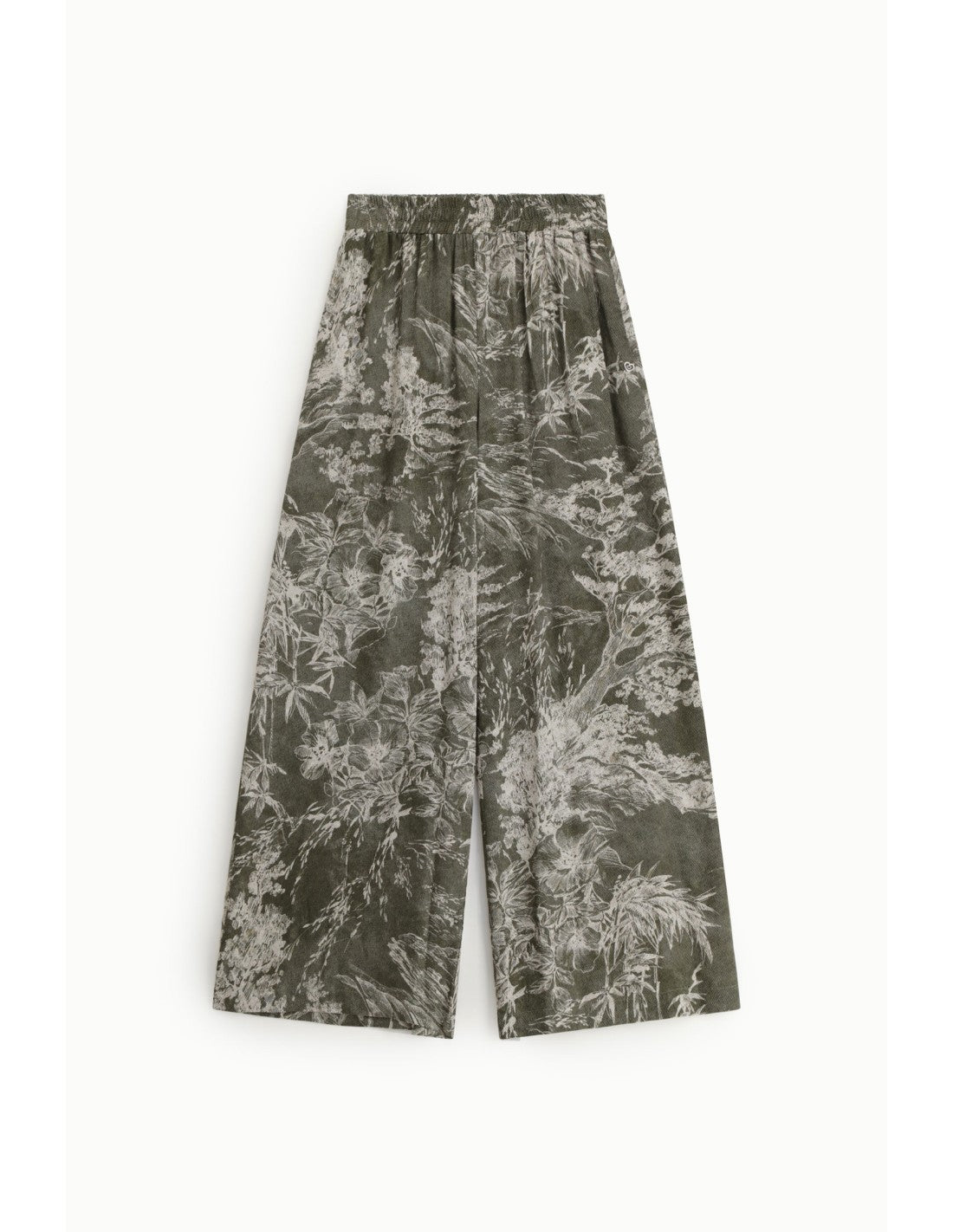 Pantalon palazzo feuillage kaki - PLEASE
