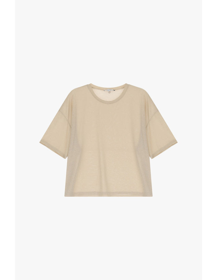 T-shirt oversize coloris Doré Pailleté - PLEASE