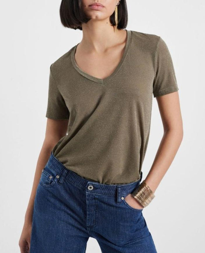 T-shirt Lurex Kaki PLEASE