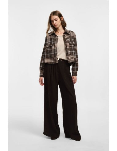 Pantalon pinces Chocolat - PLEASE