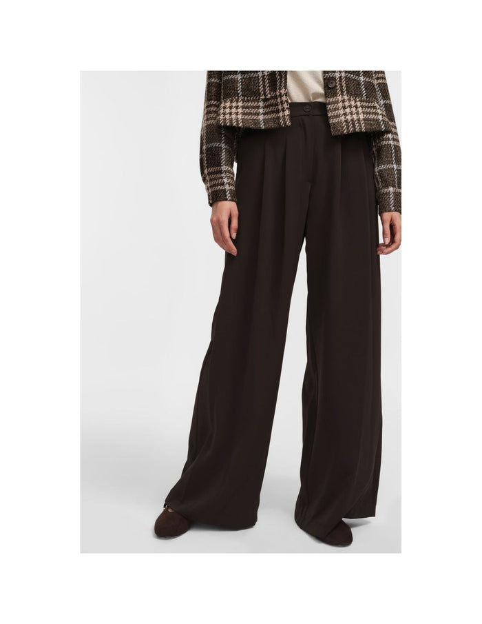 Pantalon pinces Chocolat - PLEASE