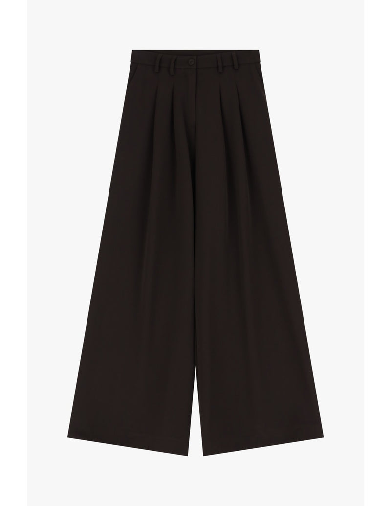 Pantalon pinces Chocolat - PLEASE