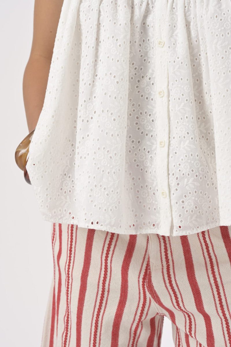 Top Nael broderie anglaise blanc - ORFEO