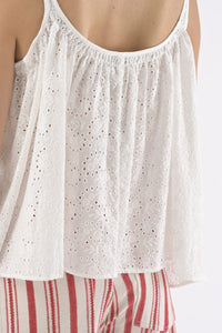 Top Nael broderie anglaise blanc - ORFEO